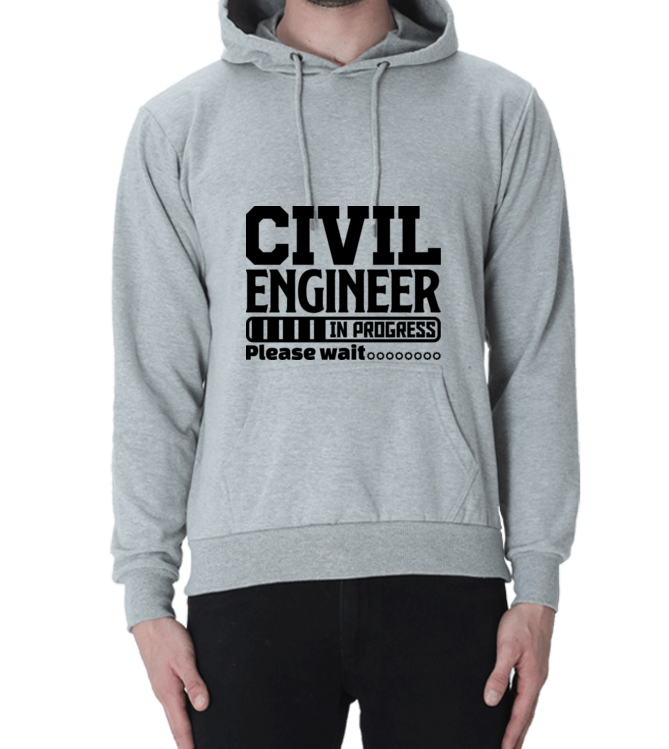 Civil engg in progress Hooded Sweatshirt