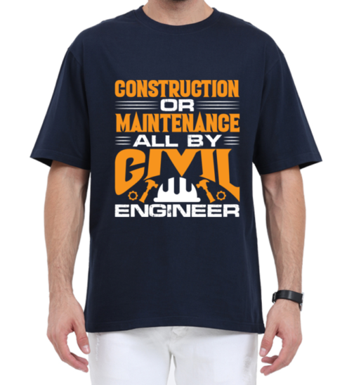 Construction or maintenance By Civil Engg Tshirt - Image 2