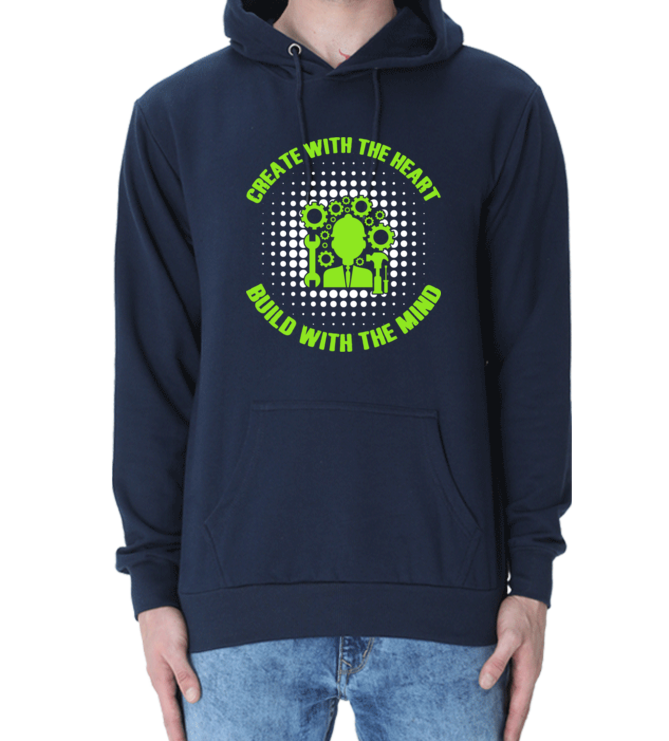 Create with heart Civil Engg Quote Hooded Sweatshirt